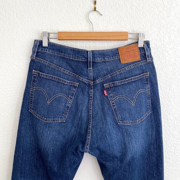 Levi's Premium 501 Skinny Jeans High Waist Dark Indigo Blue Denim W30 L28 - Picture 7 of 13